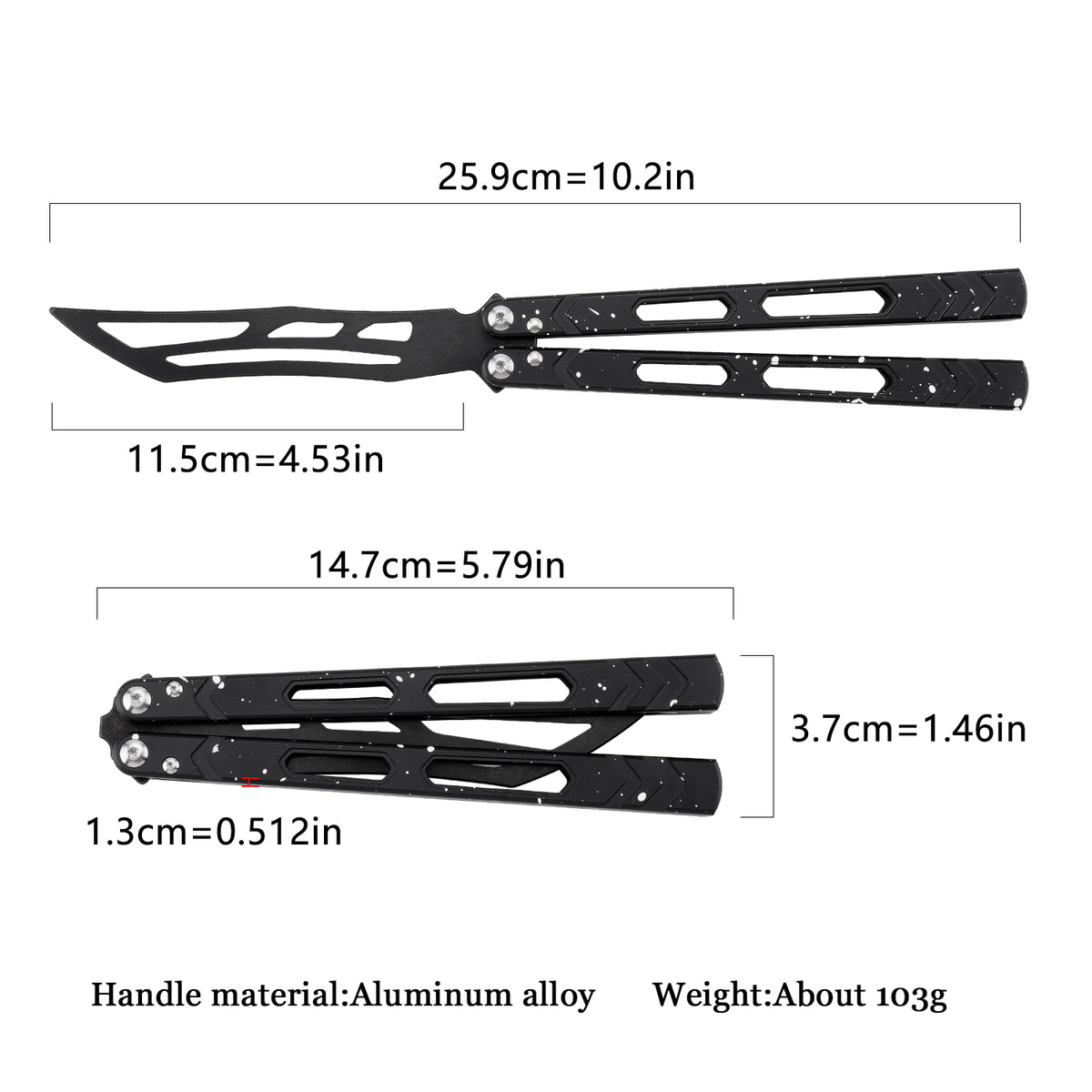 LG12 Black White - Aluminum Alloy Trainer