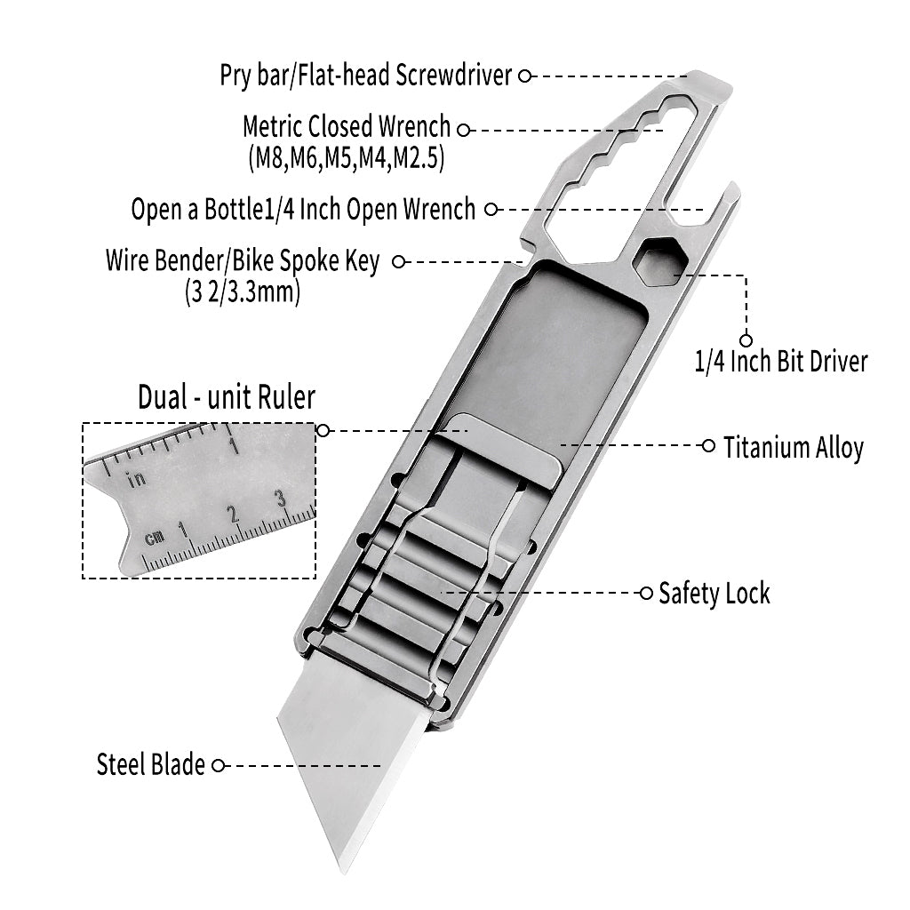 TGQ25 Titanium Stonewash Pocket Utility Cutter