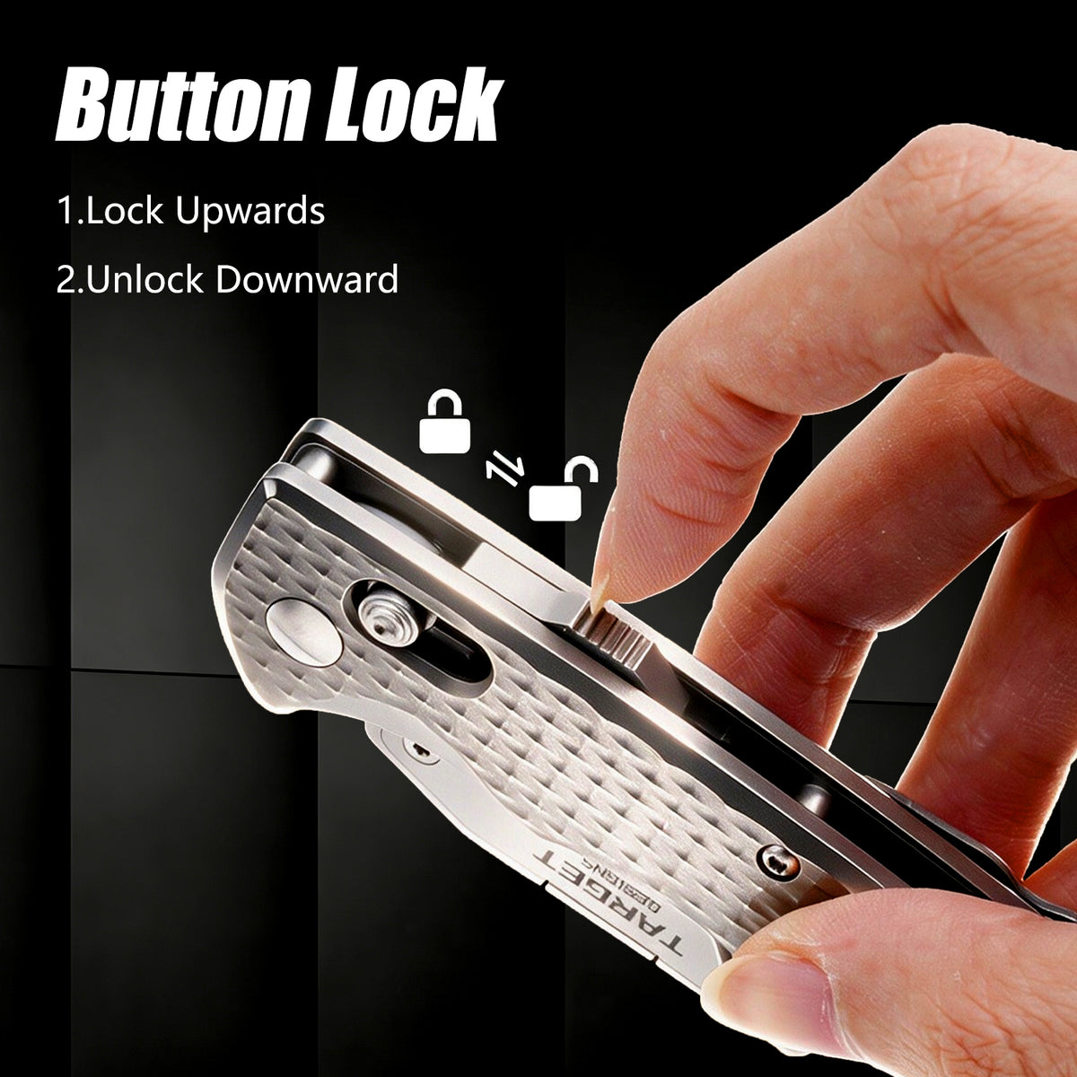 TGQ53 Titanium Diamond Texture Folding Utility Cutter