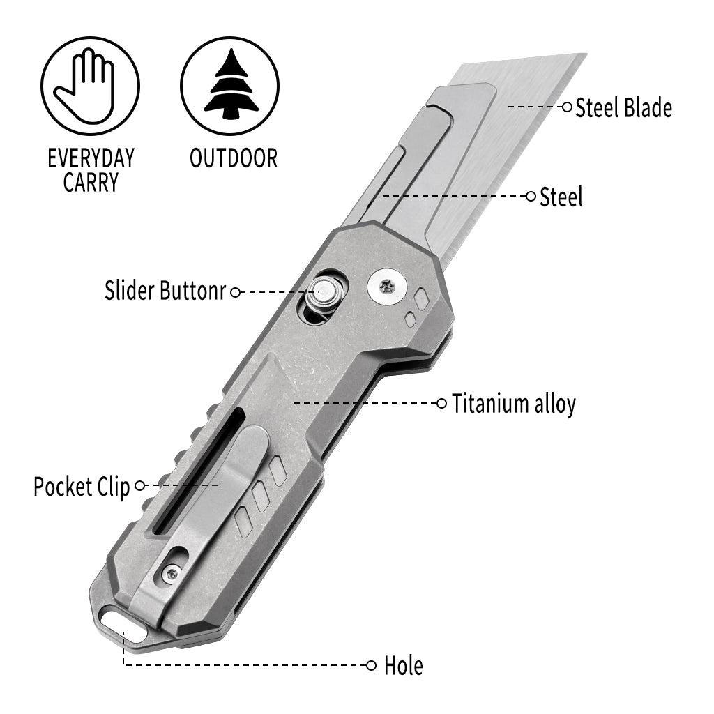 TGQ56 Titanium Stonewash Pocket Utility Cutter