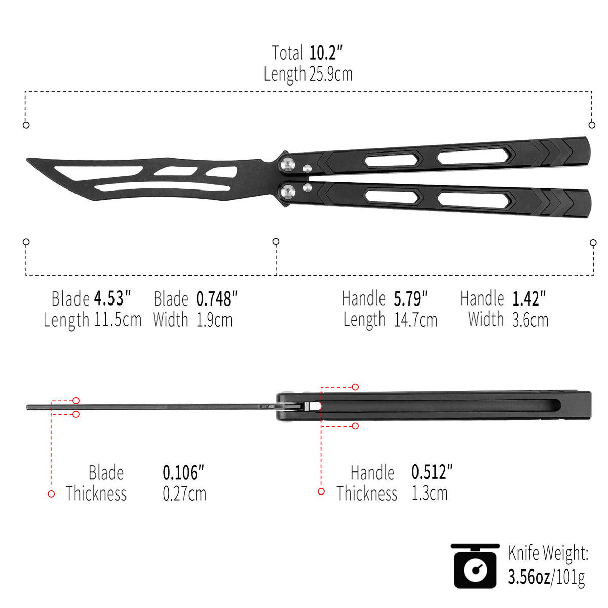 LG12 Black  - Aluminum Alloy Trainer
