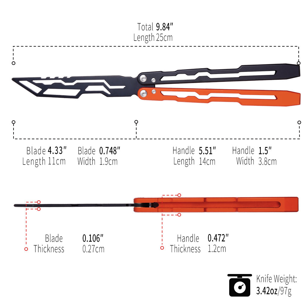 LG07 Black Orange - Aluminum Alloy Trainer