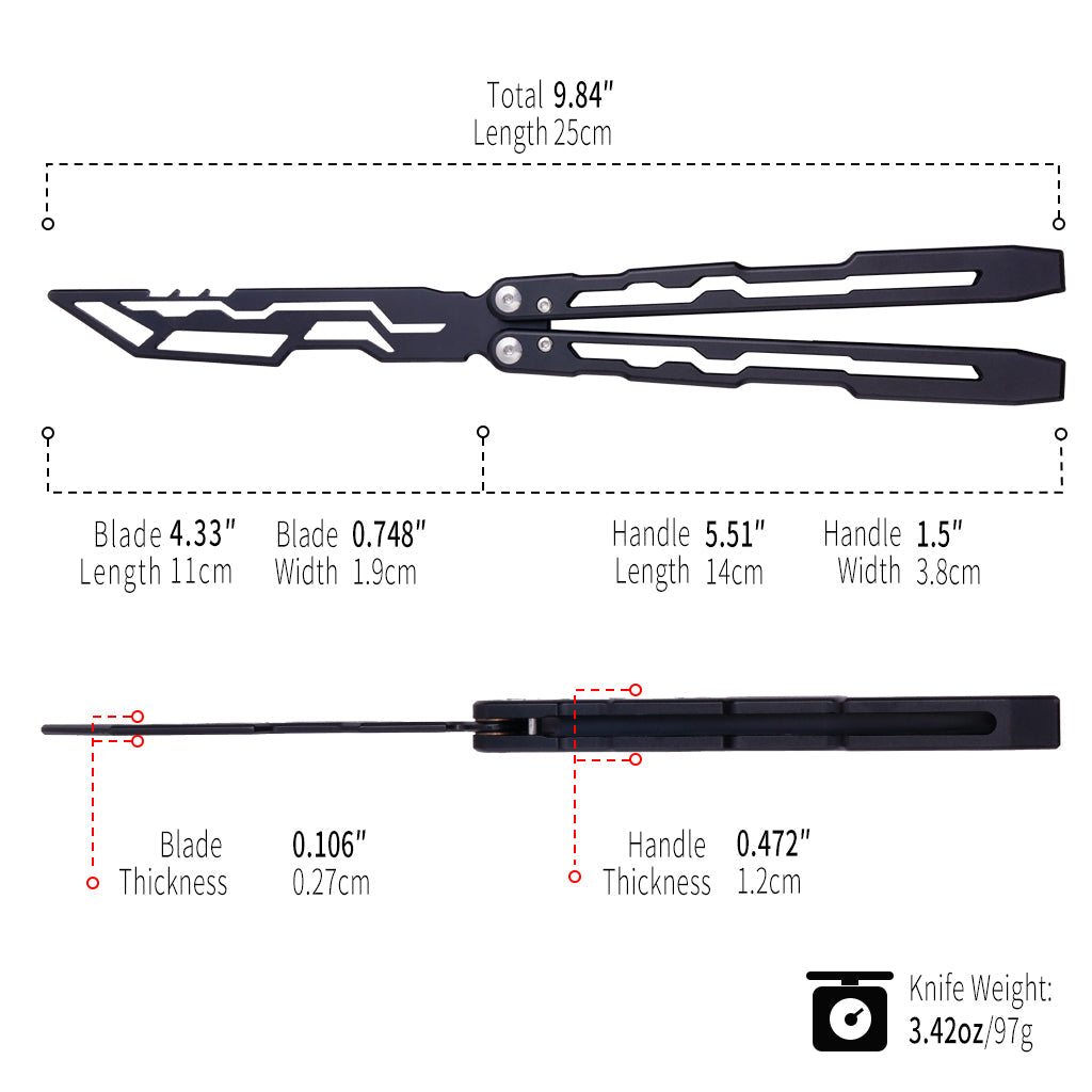 LG07 Black - Aluminum Alloy Trainer