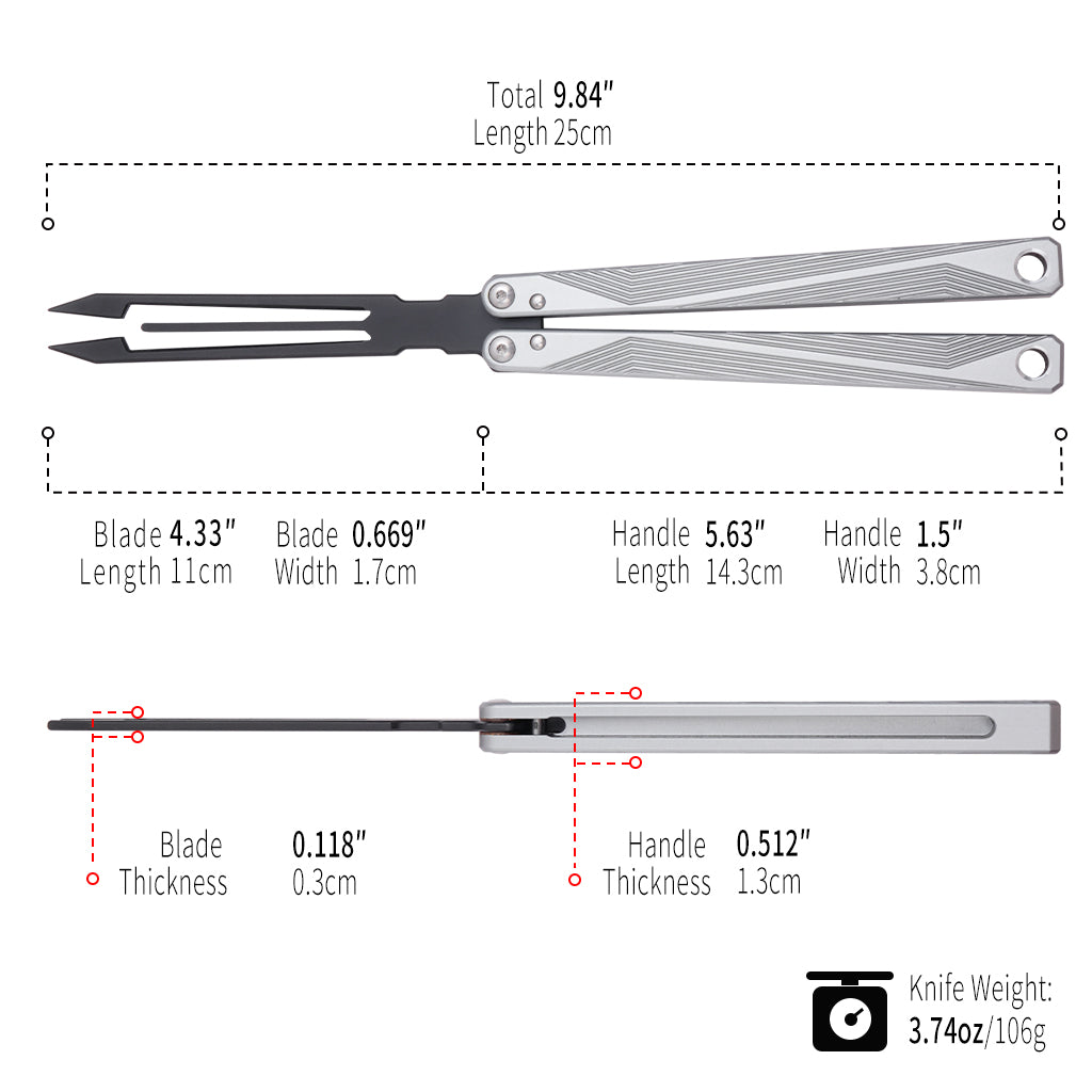  Silvery Tuning Fork - Aluminum Alloy Trainer