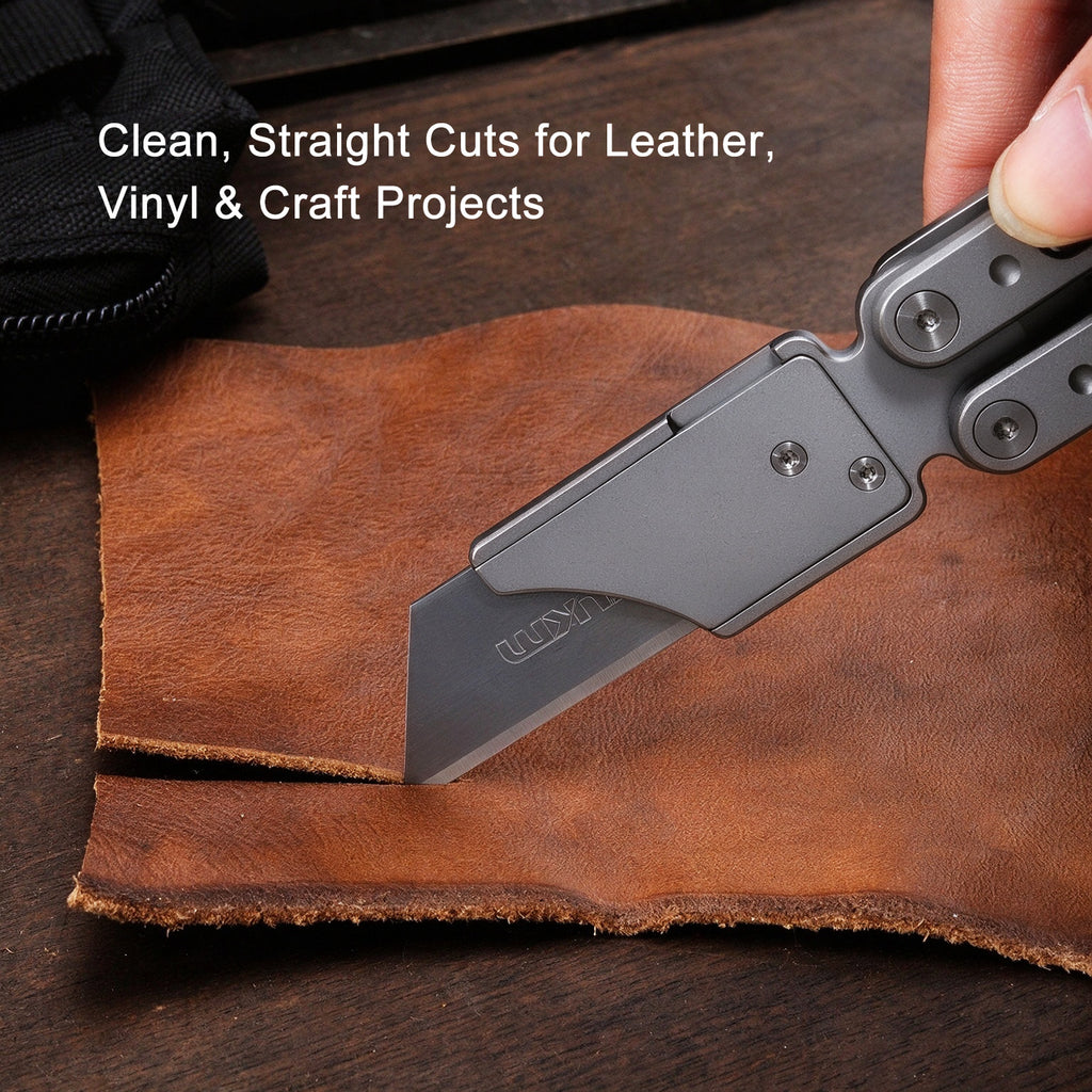 TGQ19 Titanium Stonewash Pocket Folding Utility Cutter