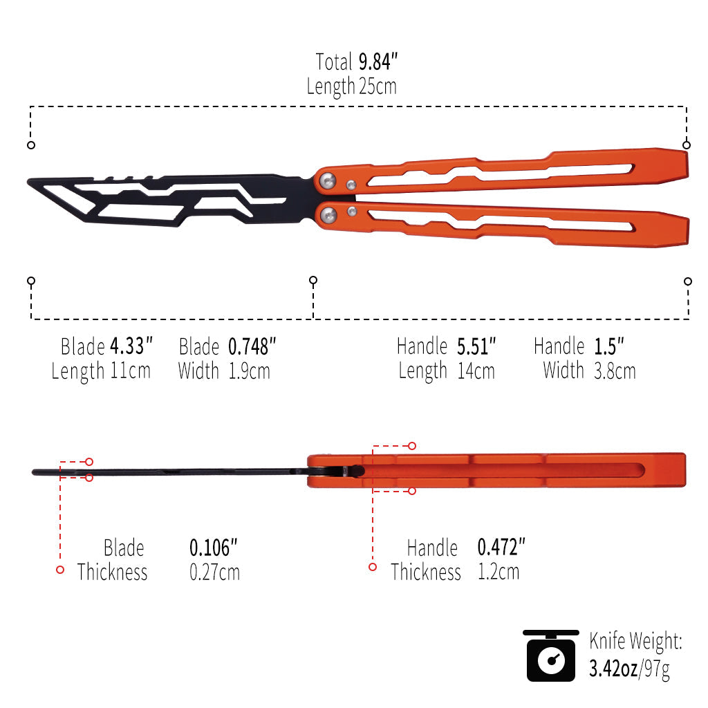 LG07 Orange - Aluminum Alloy Trainer