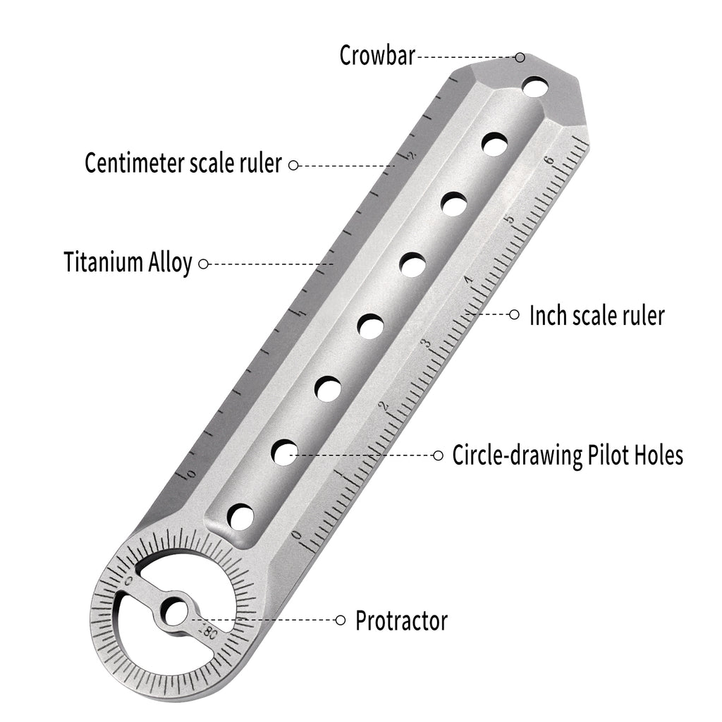 TGS01 Titanium Alloy Multi‑Tool Ruler