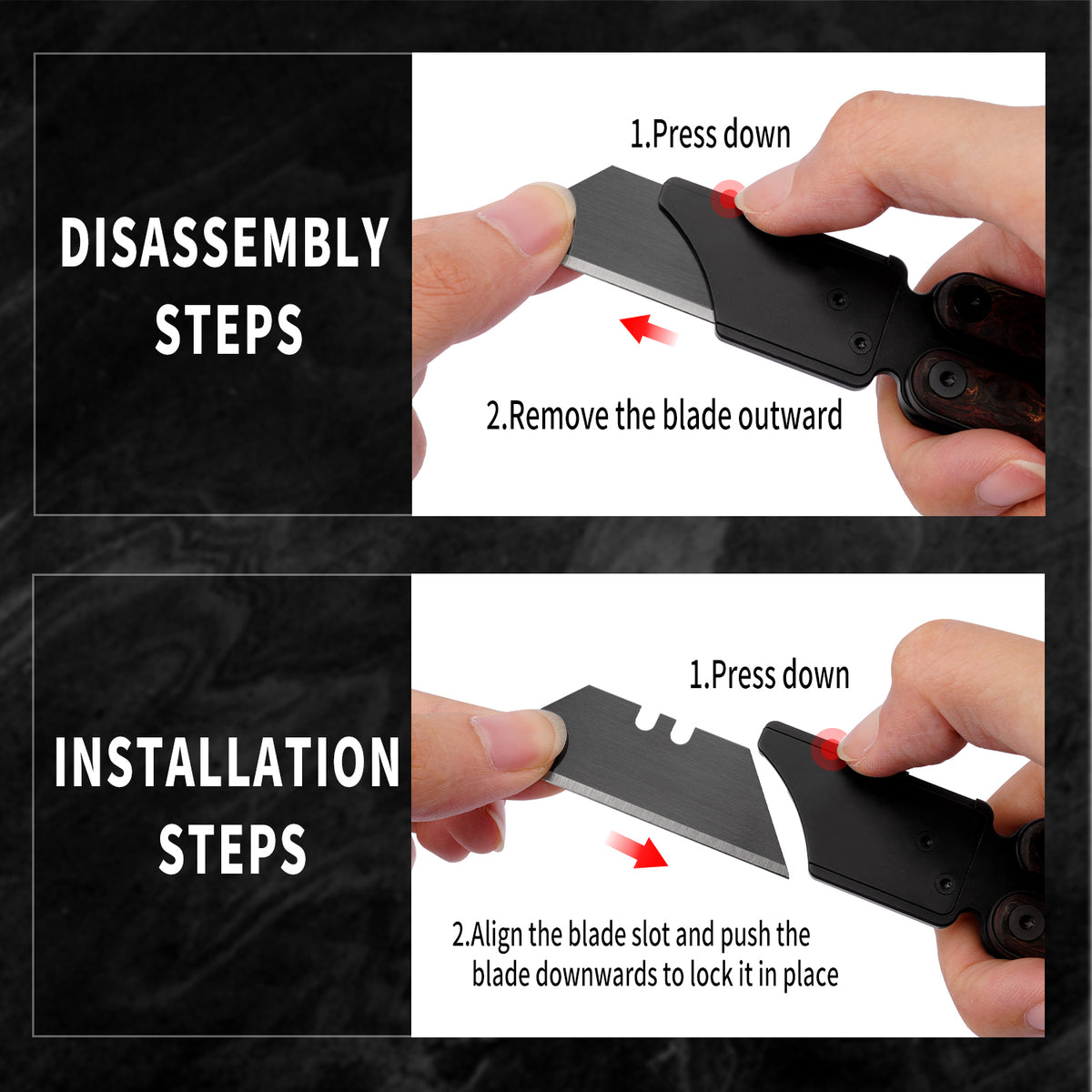 TGQ19 Pro Carbon Fiber & Titanium Multi-function Utility Cutter