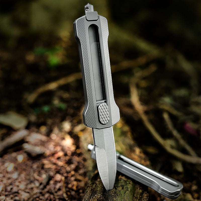TGQ26 Titanium Gray D2 Steel Pocket Utility Cutter