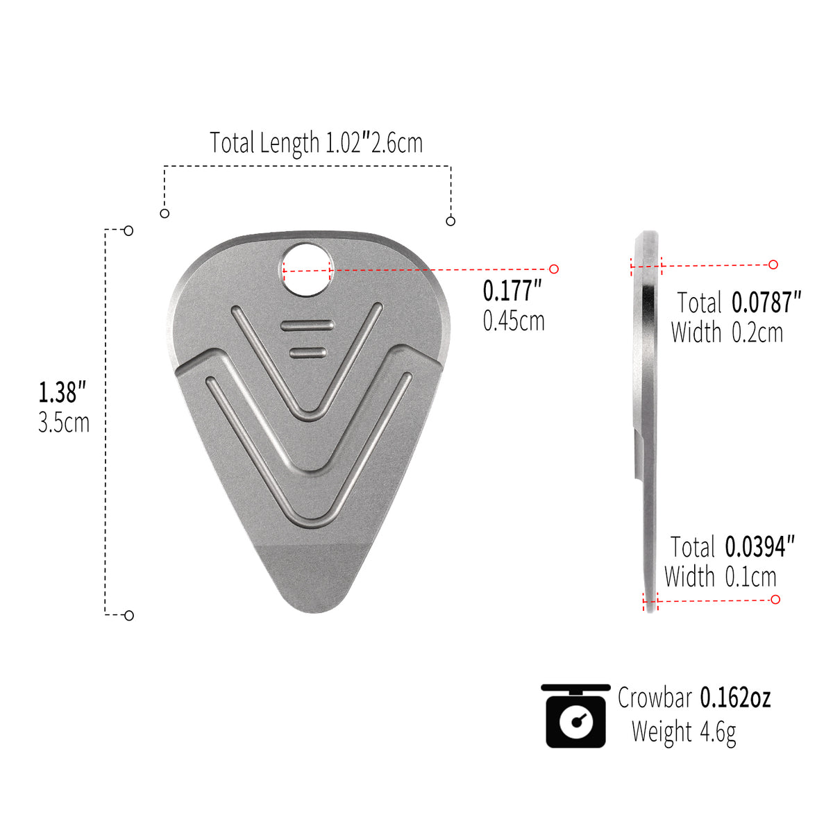 TGP01 Titanium Alloy Guitar Pick