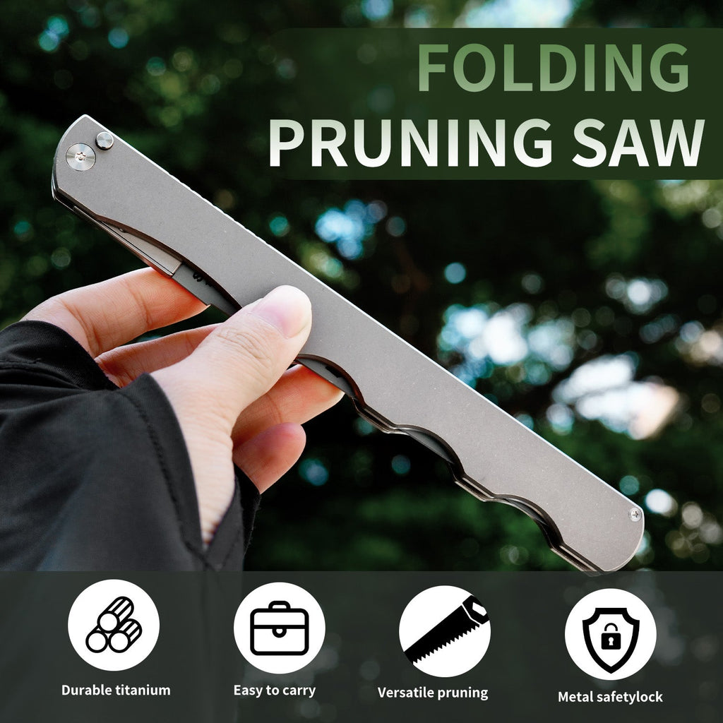  TGQ50 Titanium Stonewash Pocket Folding Saw