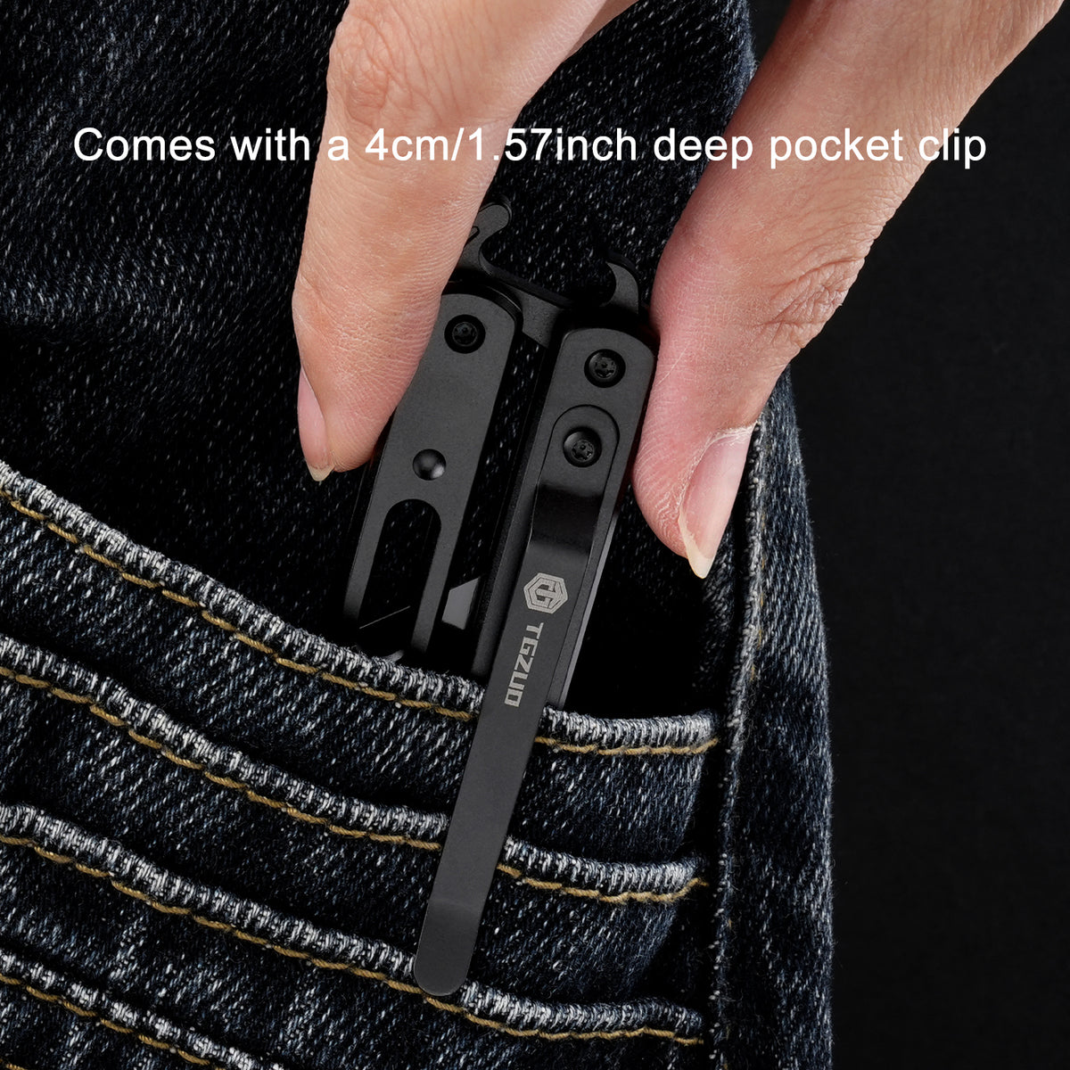 TGQ19 Titanium Black Pocket Folding Utility Cutter