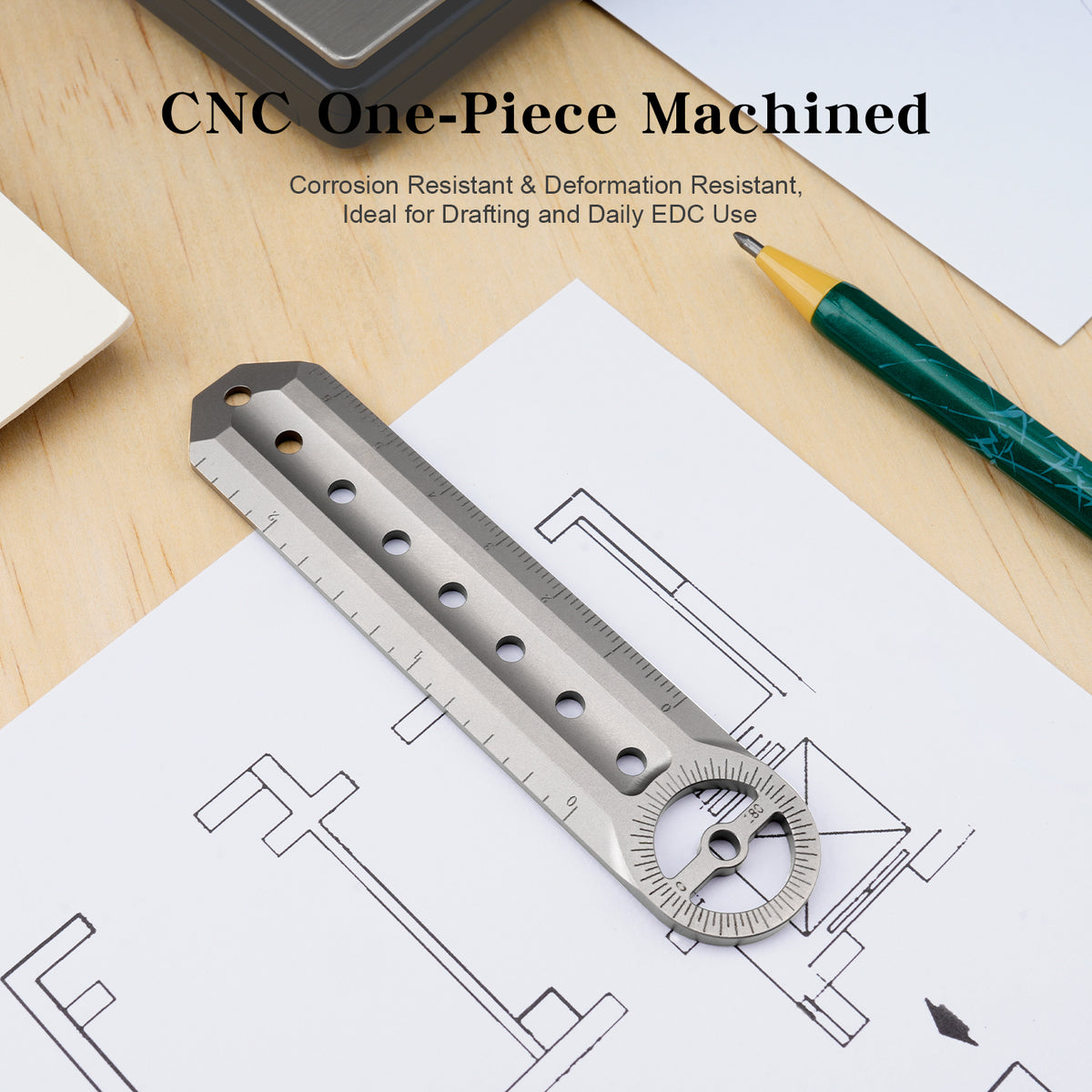 TGS01 Titanium Alloy Multi‑Tool Ruler