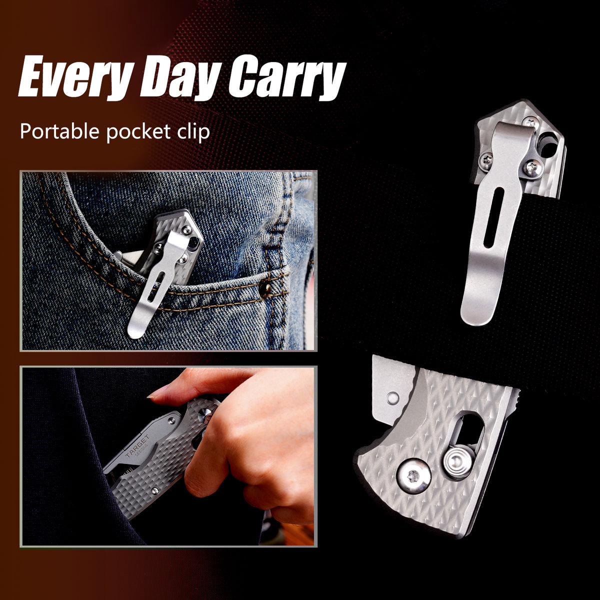 TGQ53 Titanium Diamond Texture Folding Utility Cutter