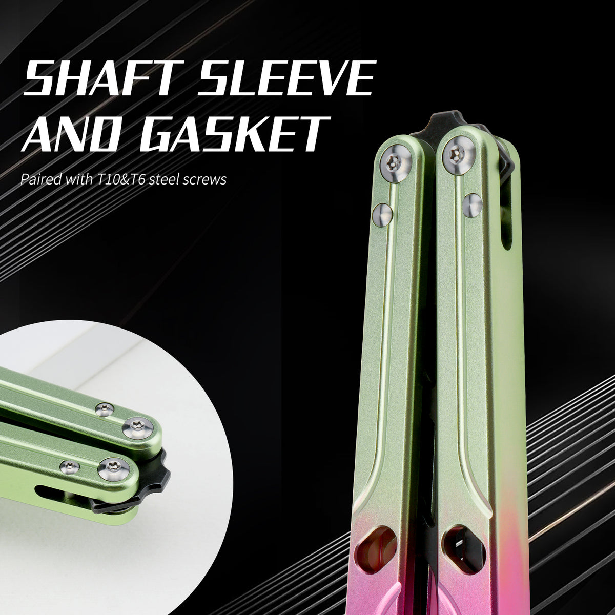 LG09 Pink Green Gradient - Aluminum Alloy Trainer