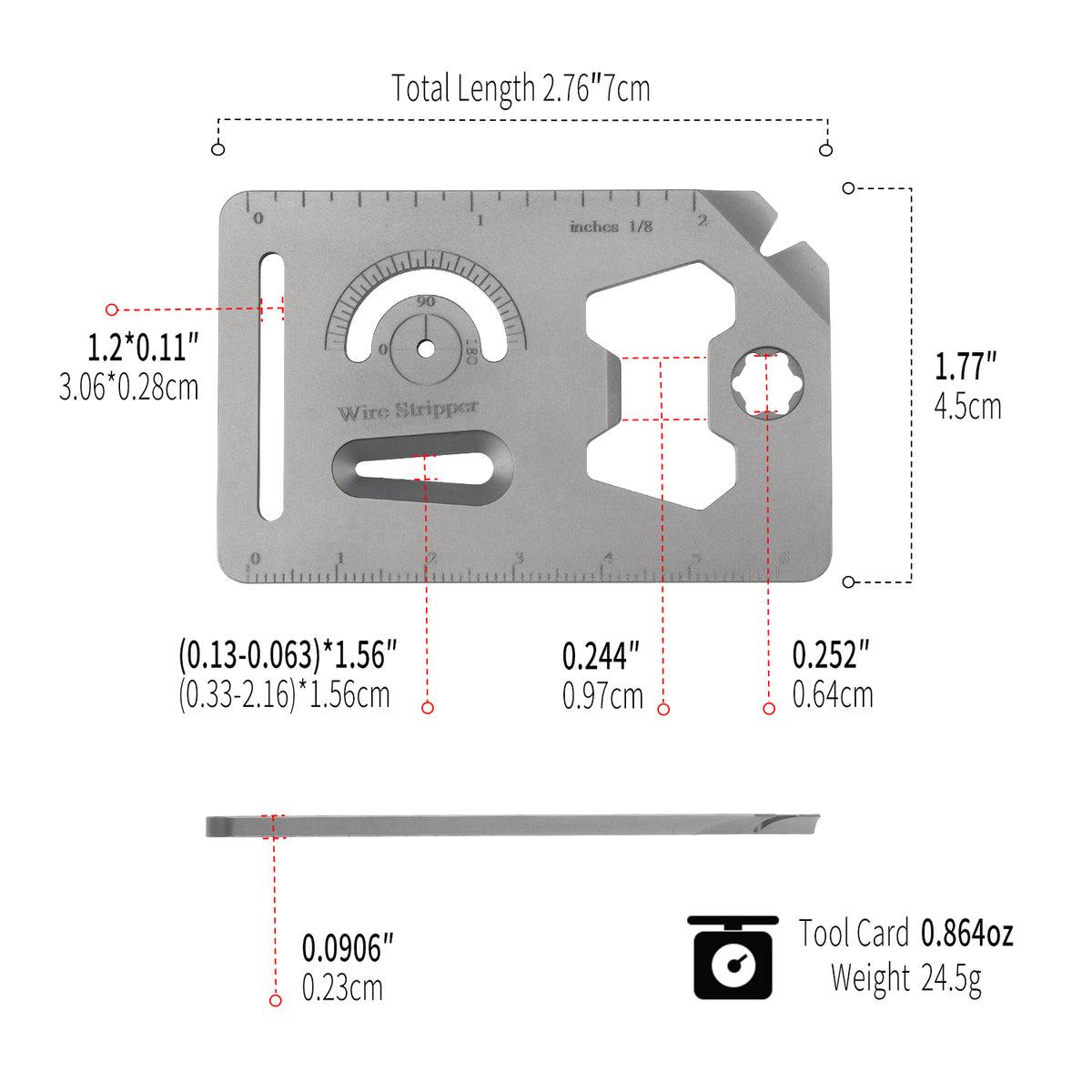 TGS02 Titanium EDC Multi‑Tool Card