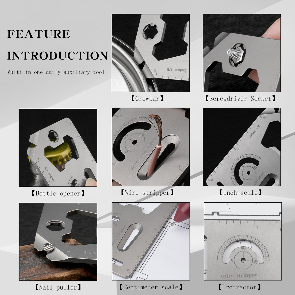 TGS02 Titanium EDC Multi‑Tool Card