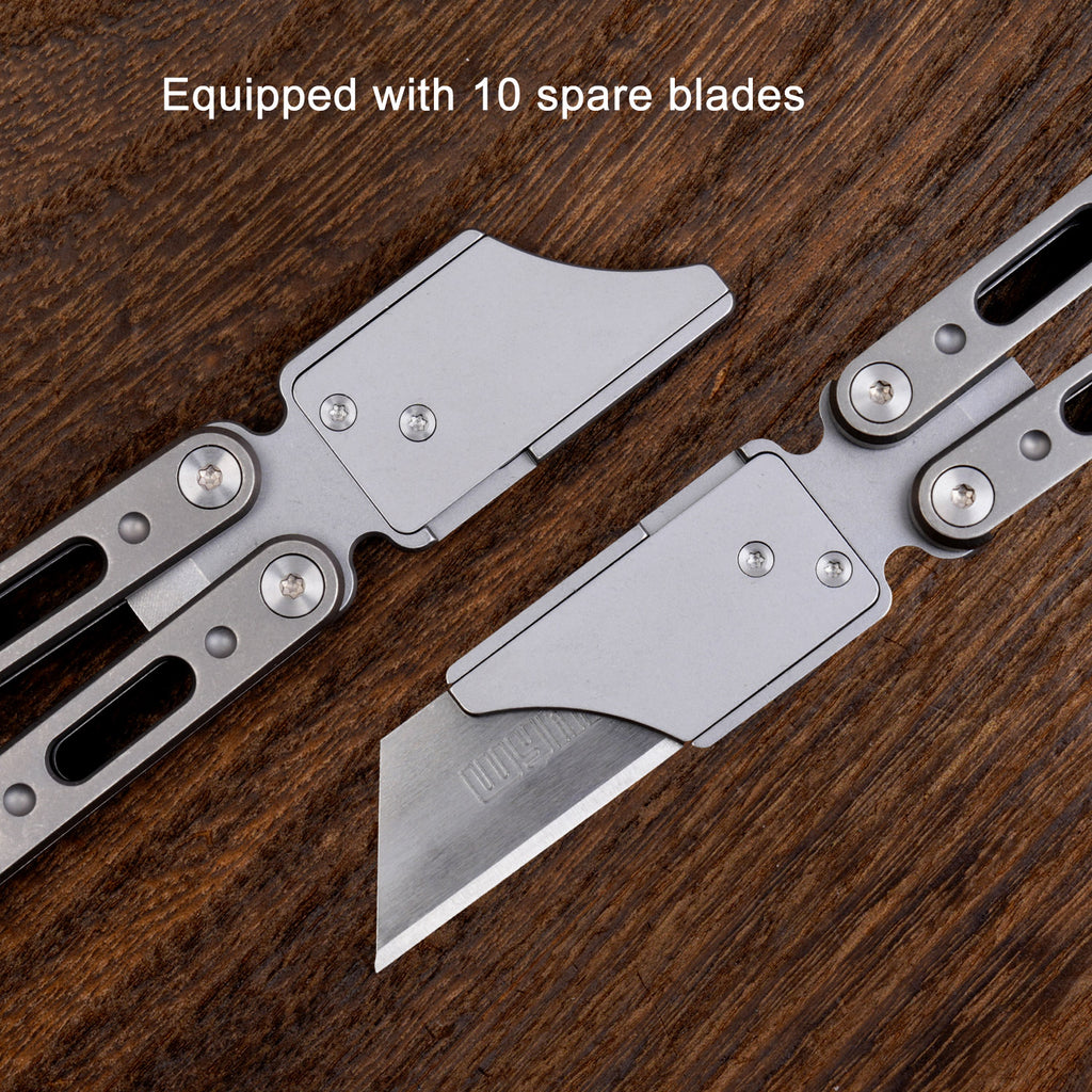 TGQ19 Titanium Stonewash Pocket Folding Utility Cutter