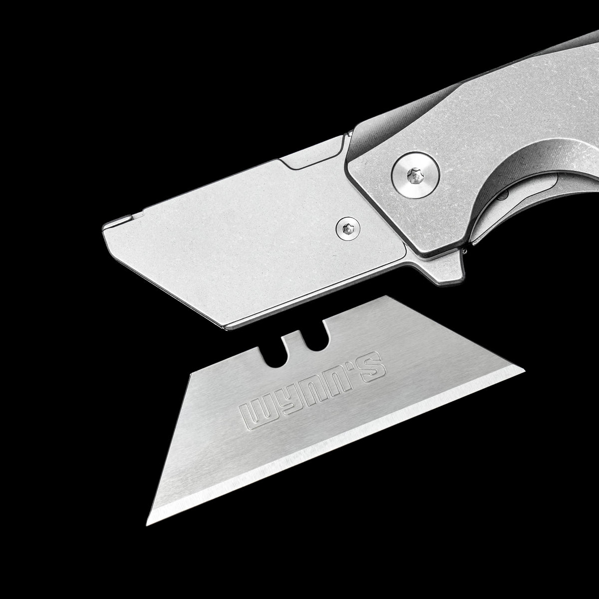 TGQ28 Titanium Stonewash Pocket Folding Utility Cutter